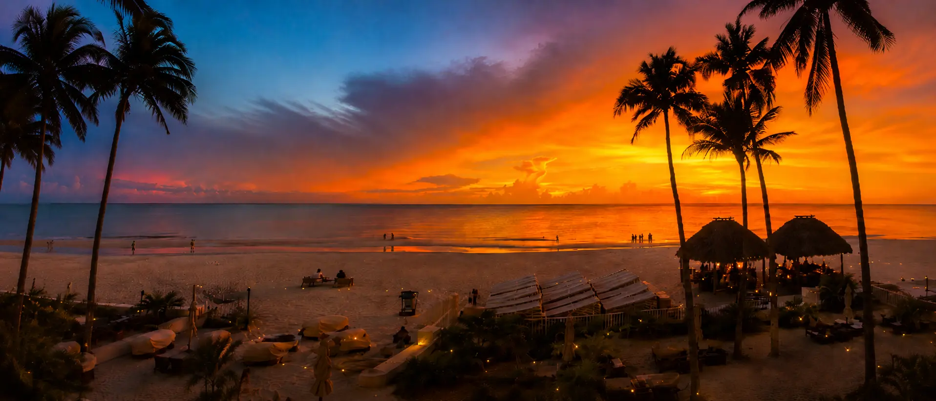 Sunset over the Southwest Florida coastline near Naples